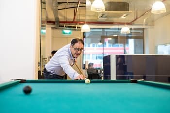 Dropsuite - CEO Charif - billiards - Crazyengineers